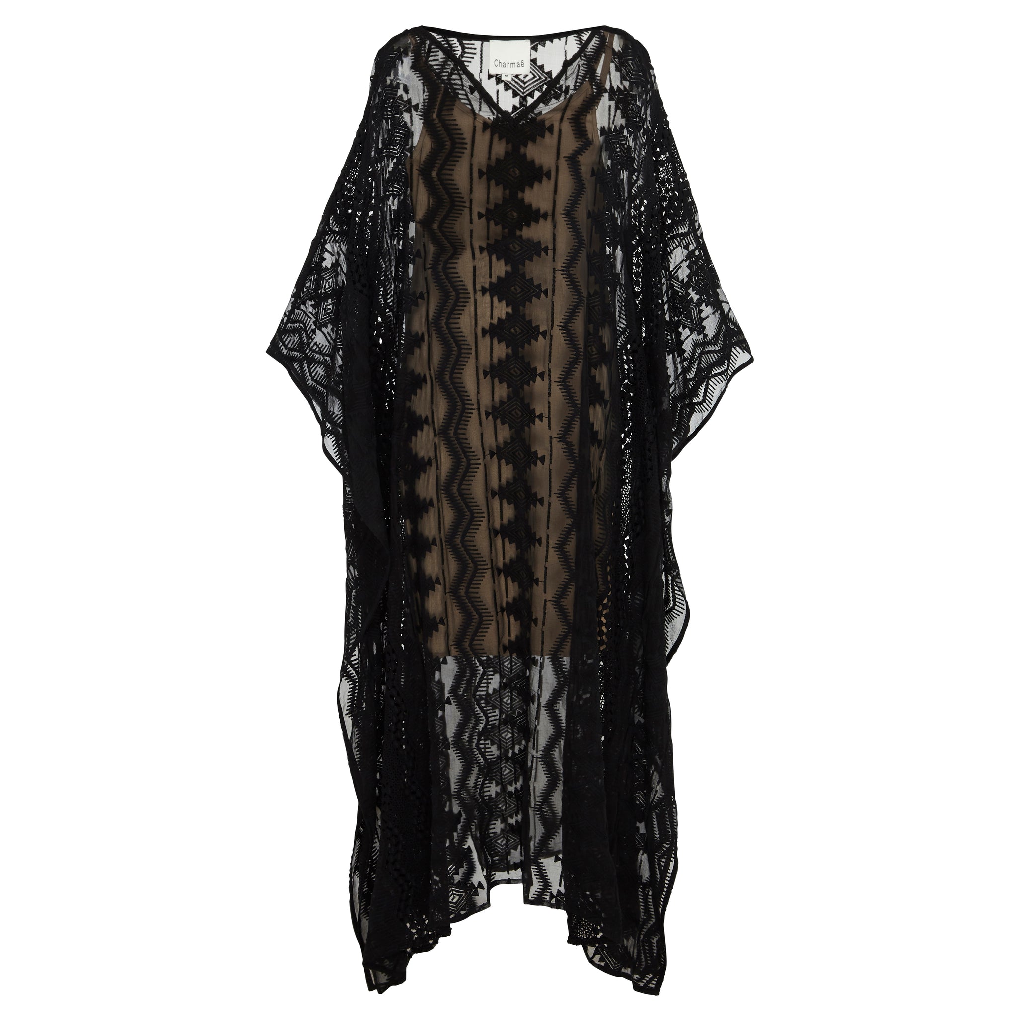 Aztec Kameez Dress - Pure Silk Yoryu Exclusive Embroidery