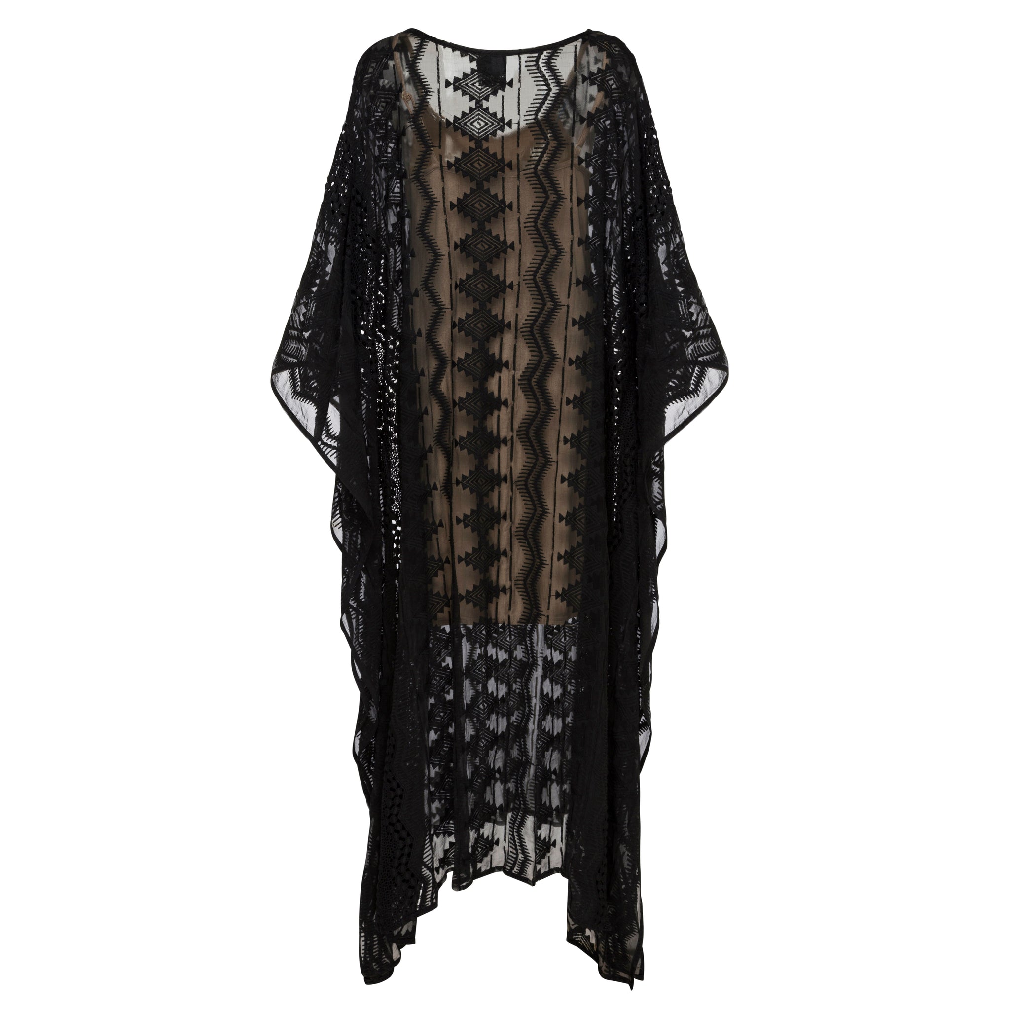 Aztec Kameez Dress - Pure Silk Yoryu Exclusive Embroidery