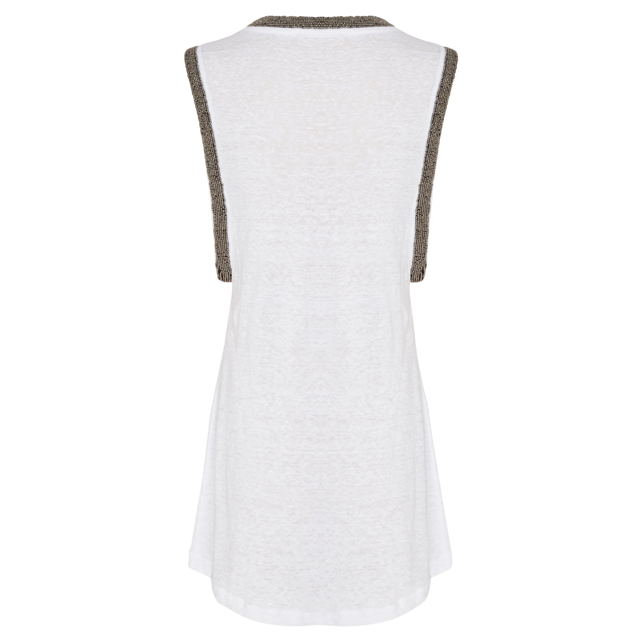 Luina Beaded Top - Pure Linen