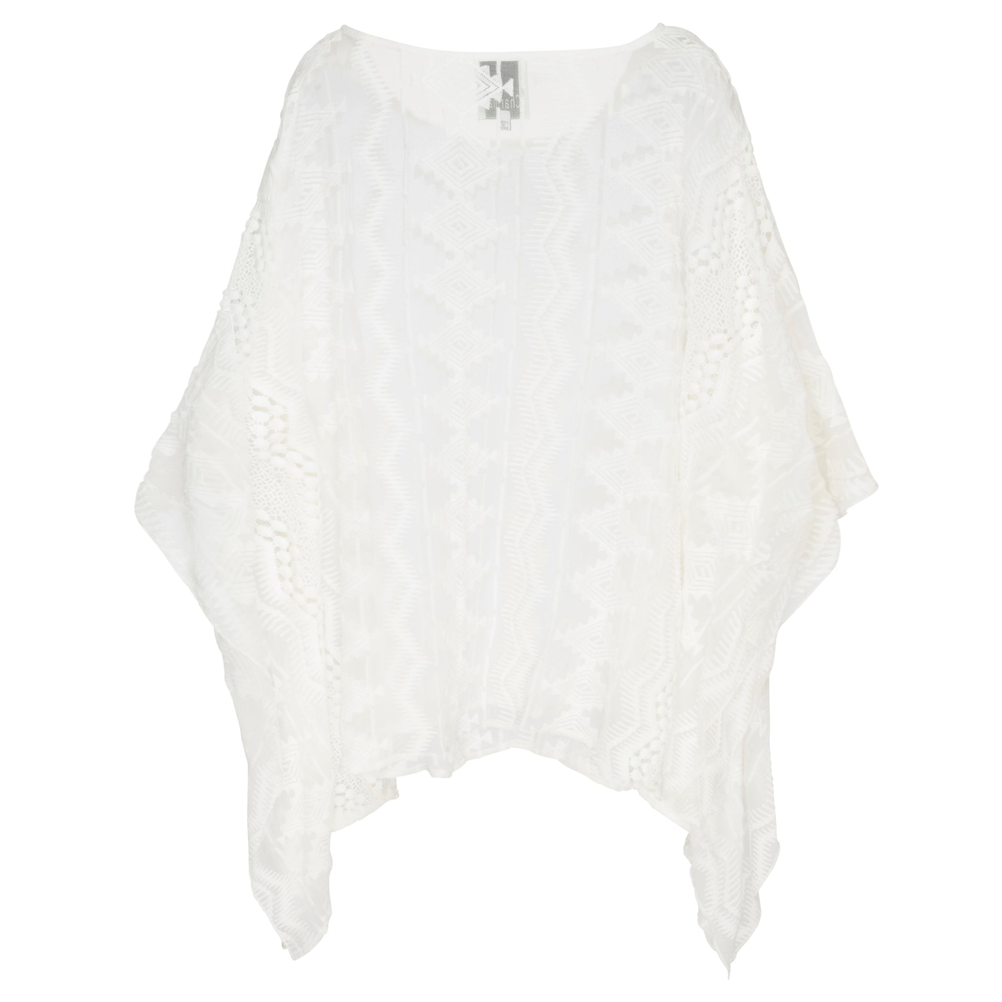 Aztec Kameez Top - Pure Silk Yoryu Exclusive Embroidery
