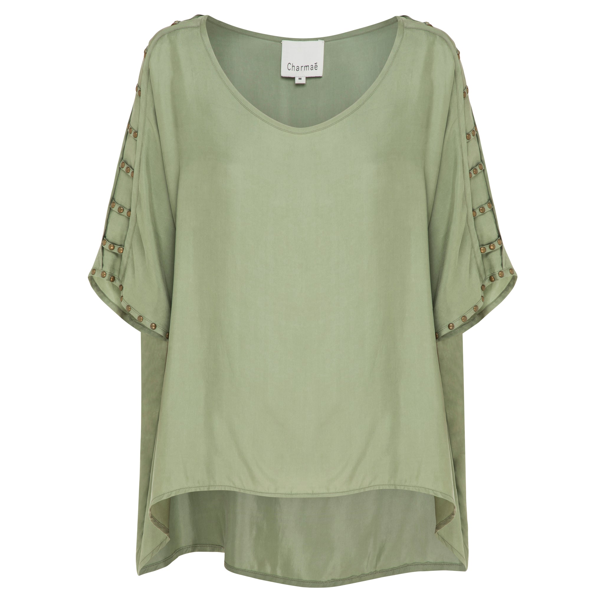 Moria Stud Top - Peached Cupro