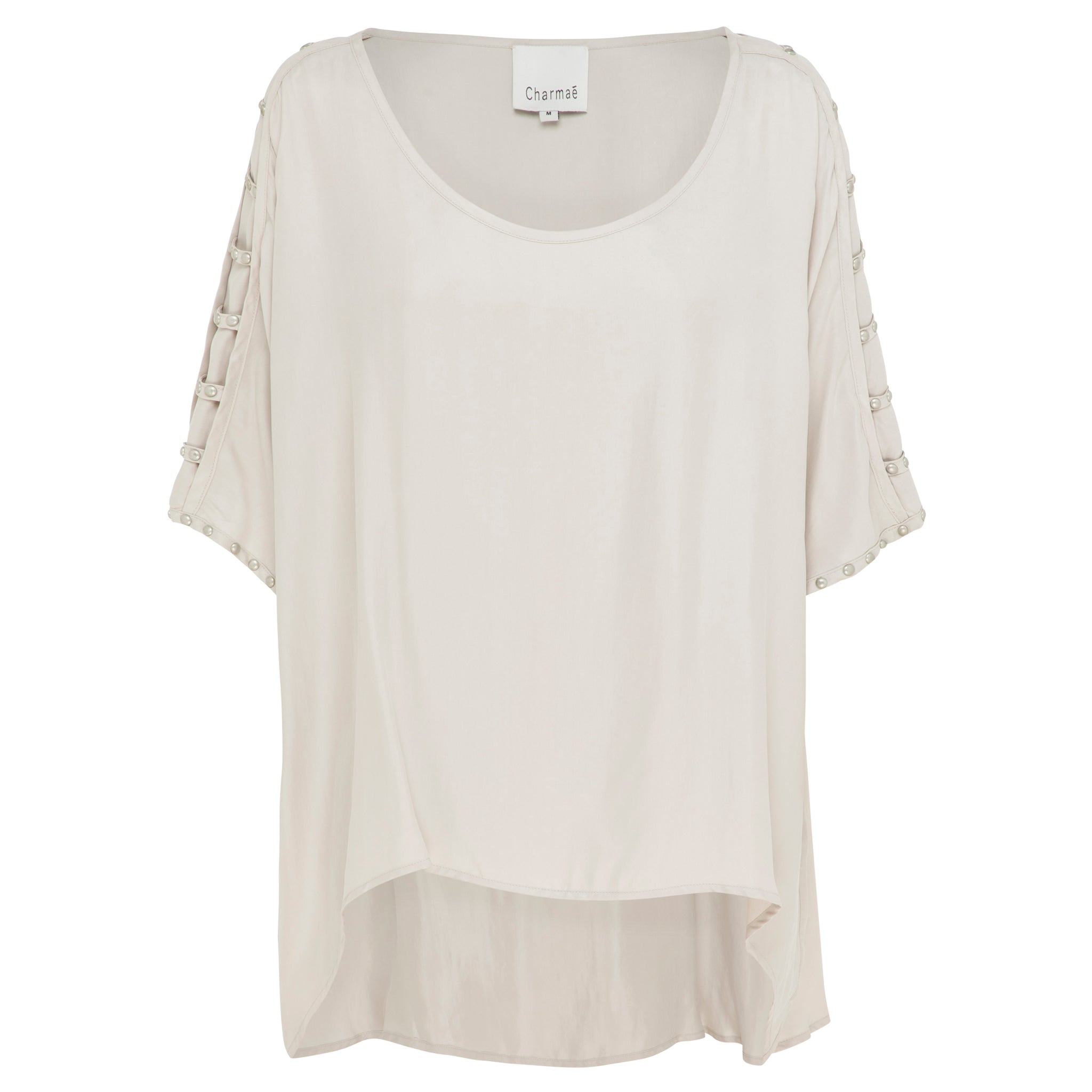 Moria Stud Top - Peached Cupro
