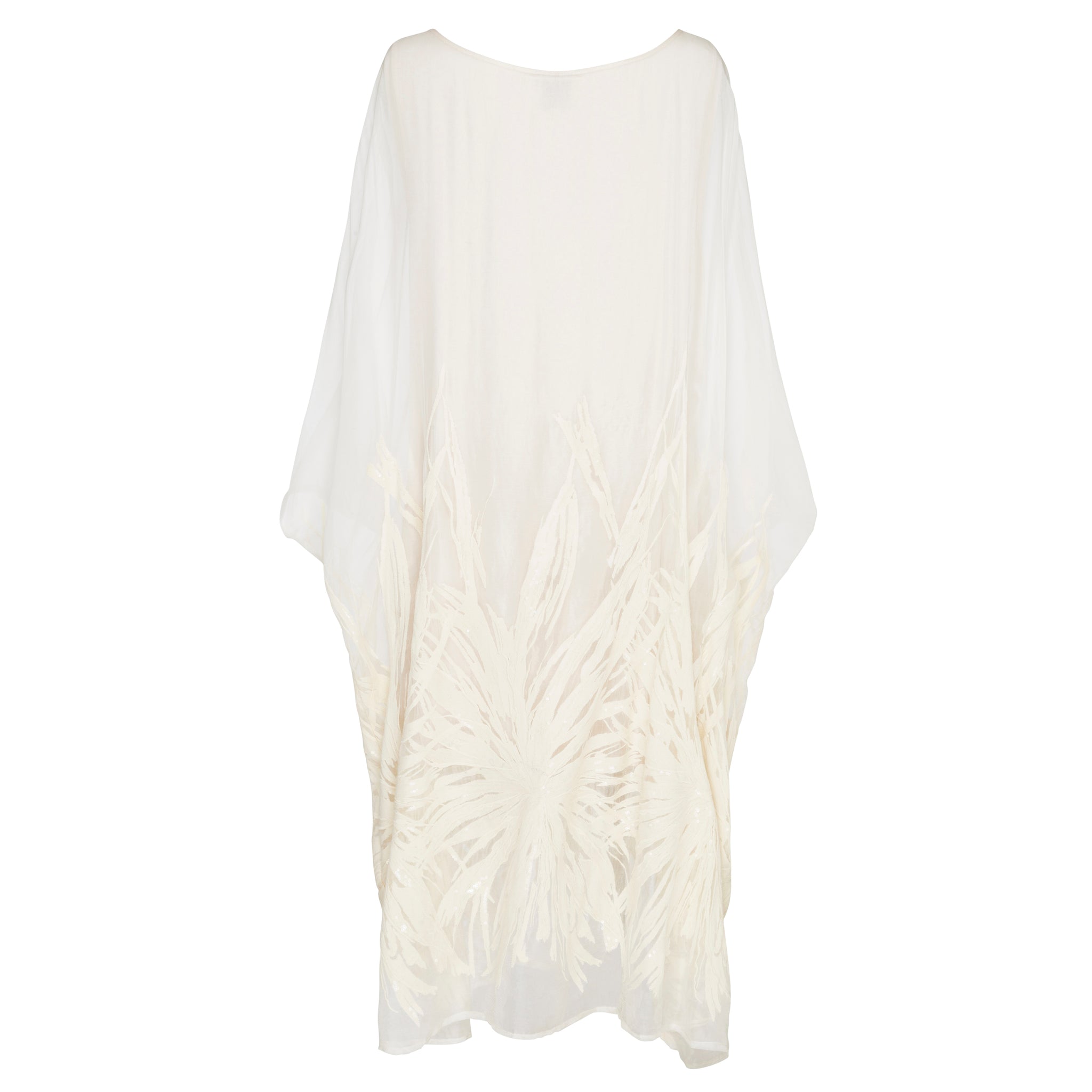 Ethereal Dress - Pure Silk Yoryu Cotton Embroidery & Sequins