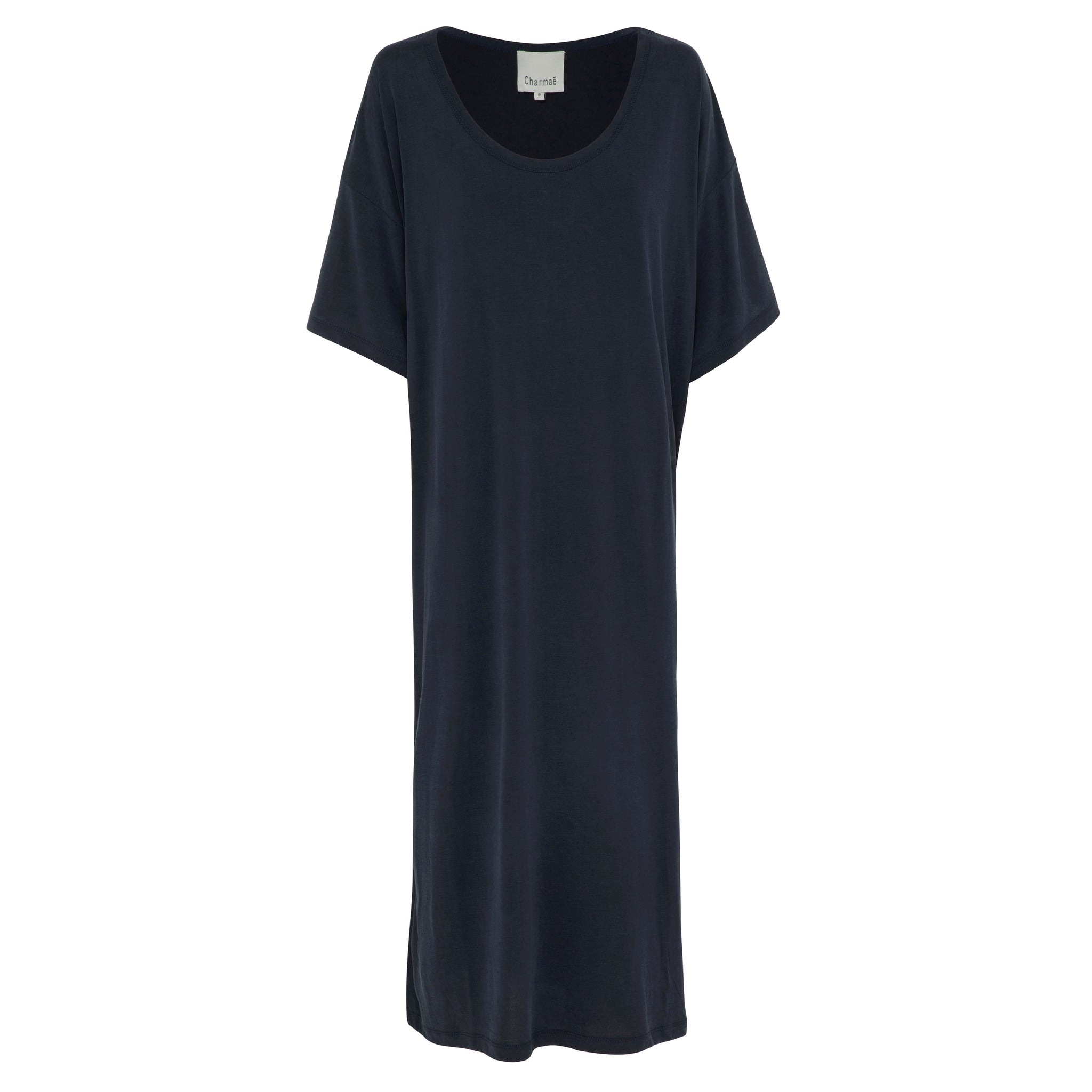 Clio Tee Dress - Sand Washed Modal Jersey - Aegean
