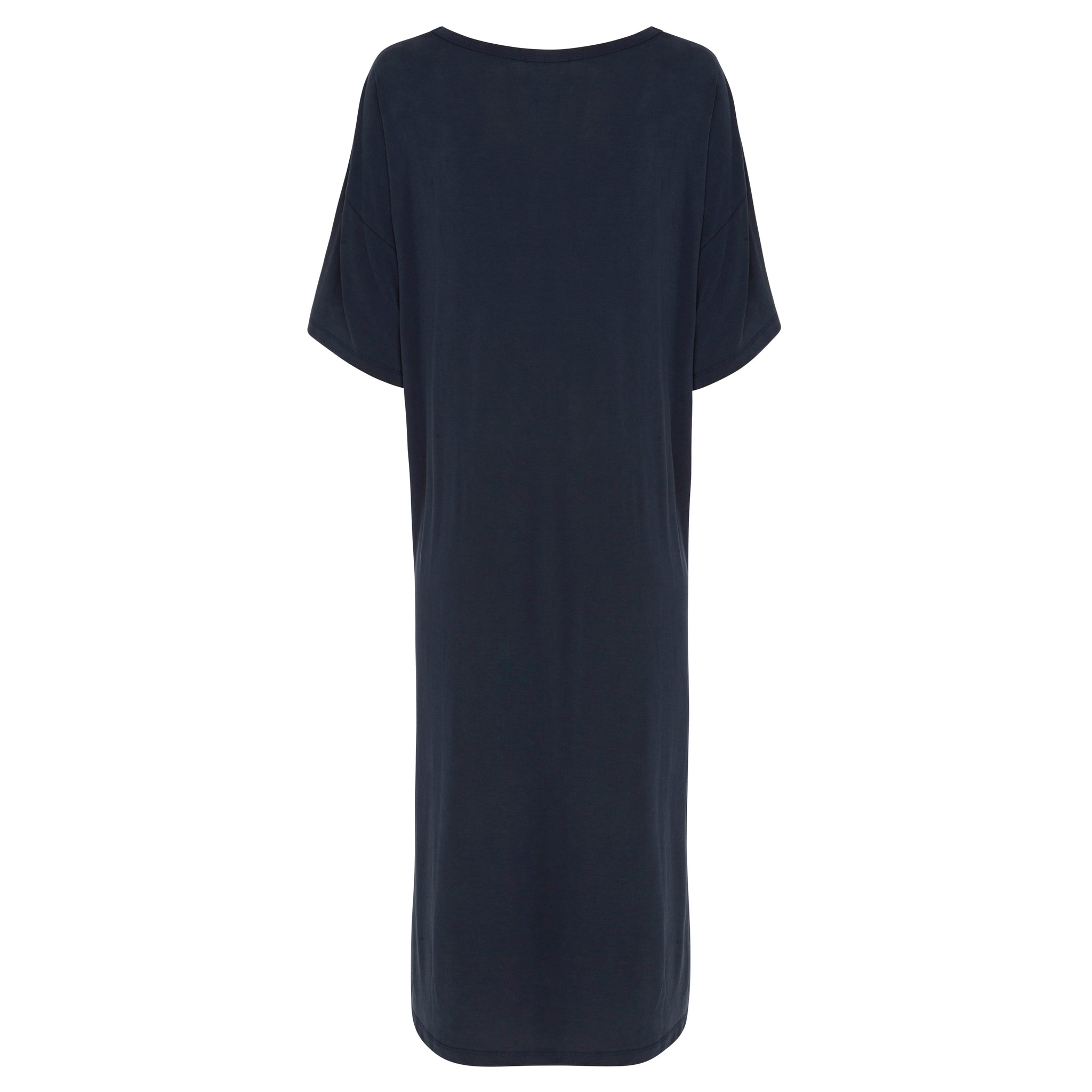 Clio Tee Dress - Sand Washed Modal Jersey - Aegean