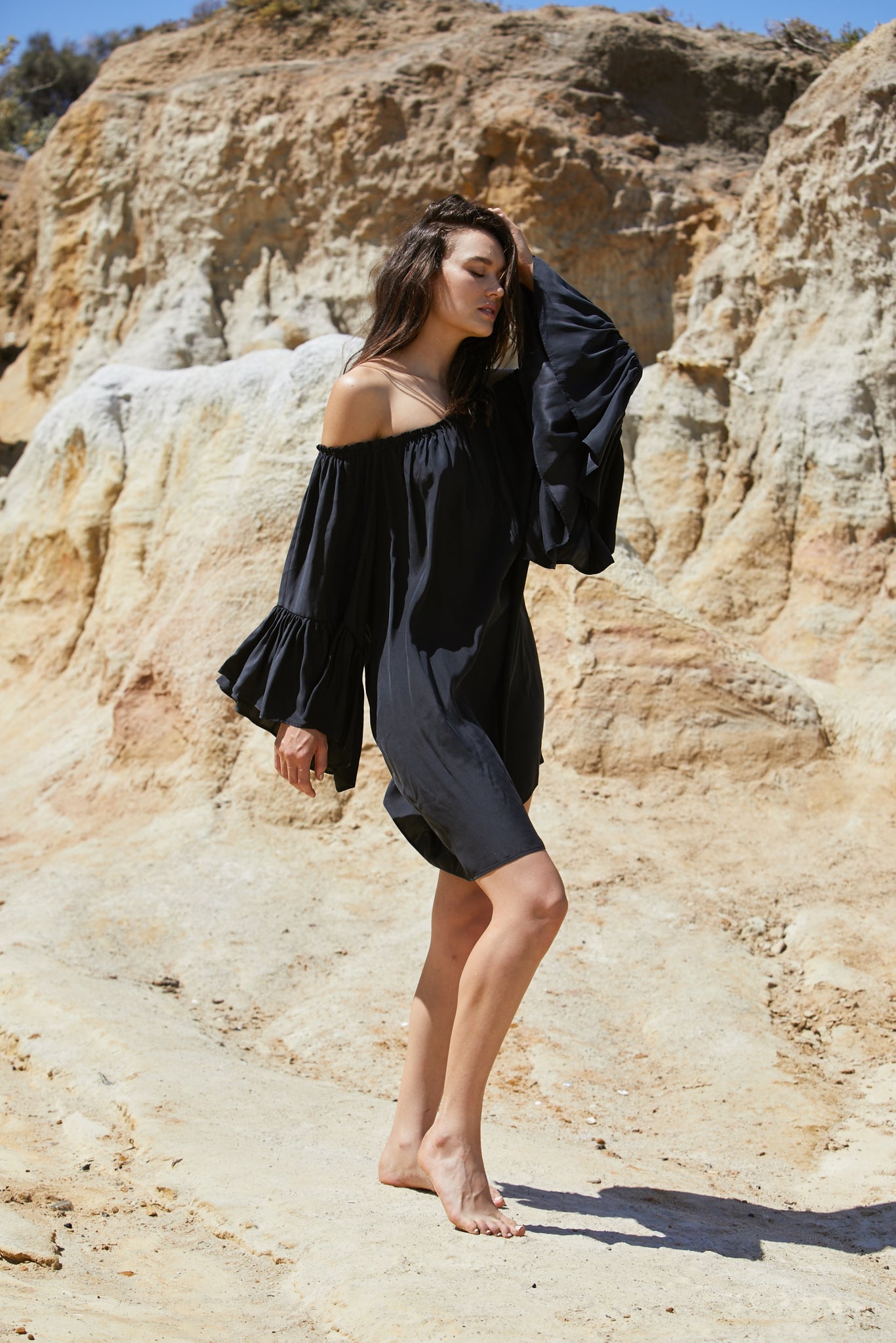 Radella Dress - Sand Washed Pure Silk
