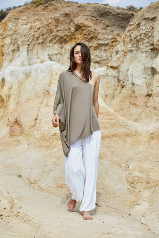 25%OFF our Athena Shoulder Top - Sand Washed Modal Jersey