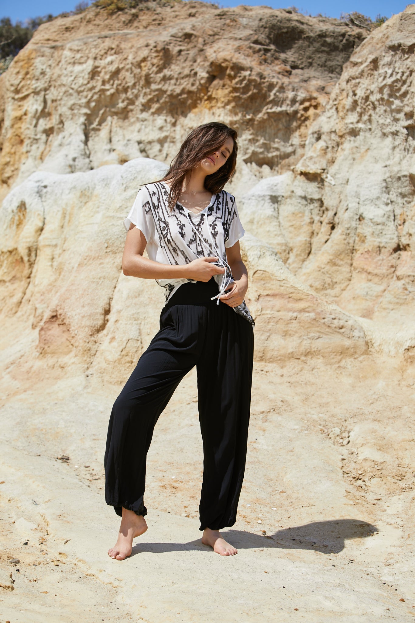 Adrien Bell Pant - Reconstituted Washed Viscose