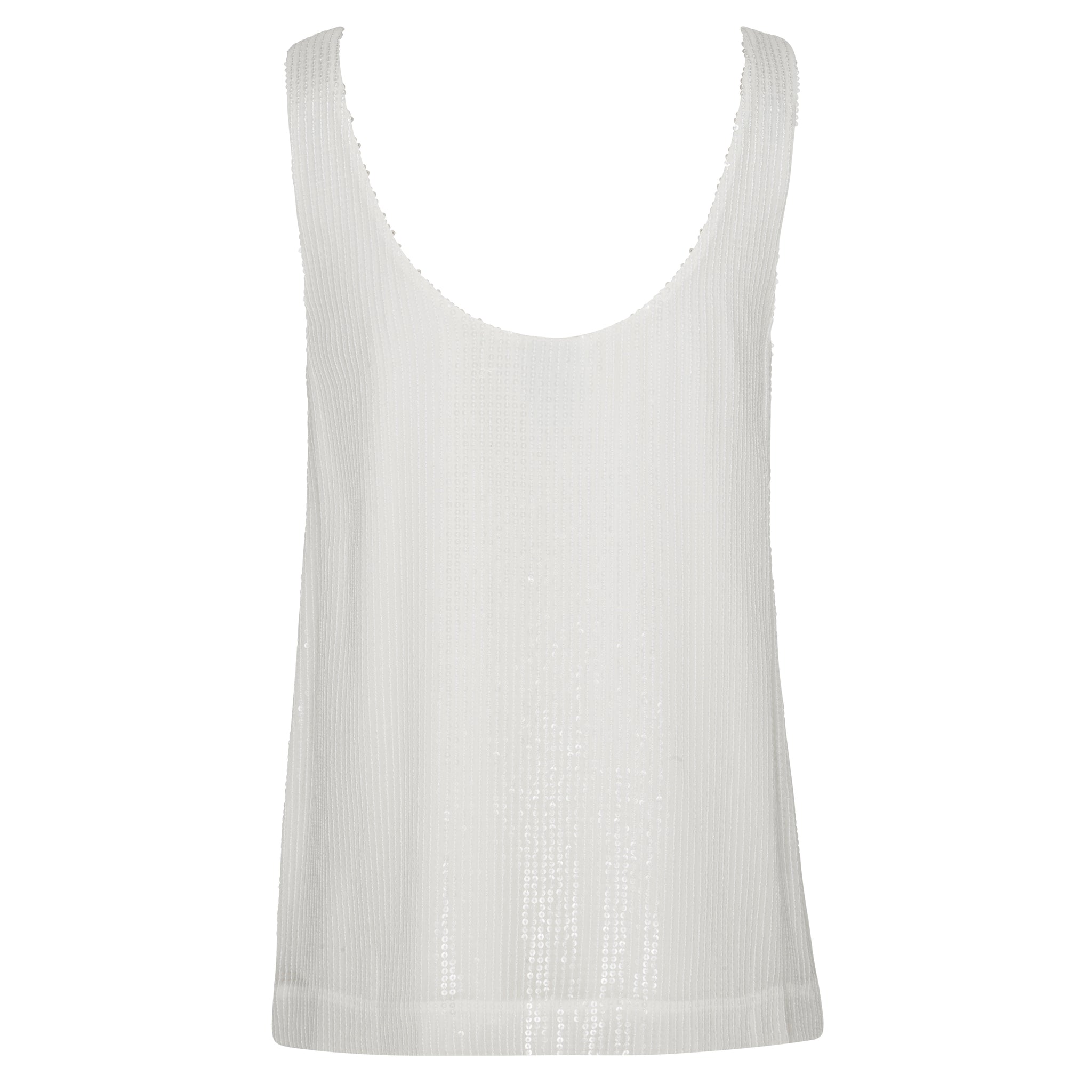 Cosmo Tank - Reconstituted Viscose Pebble Georgette & Sequins
