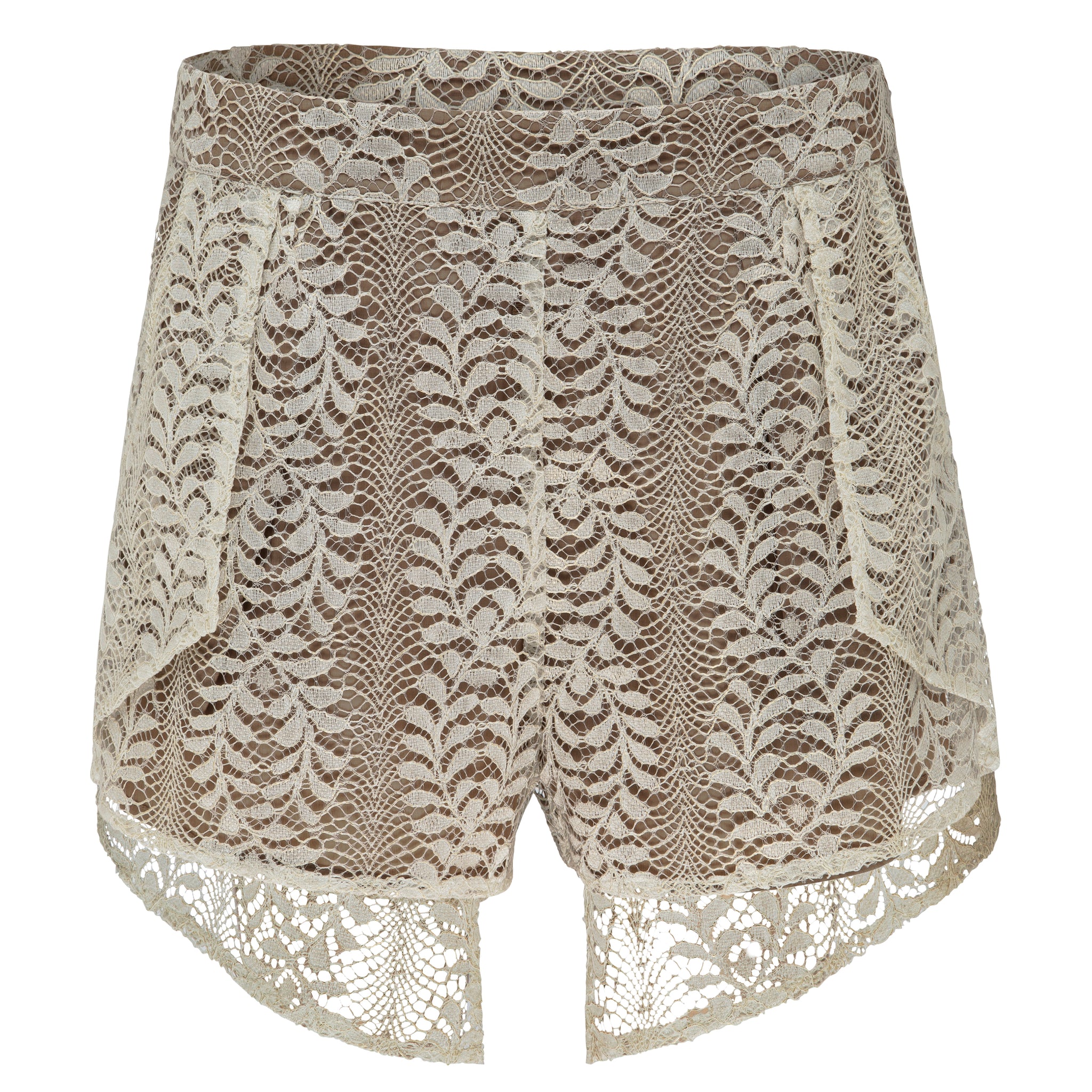 Atheia Short - Fine Lace with Gold Print